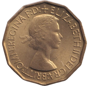 1953 THREEPENCE ( BU )