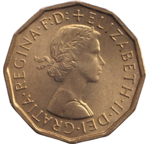 1964 THREEPENCE ( BU )