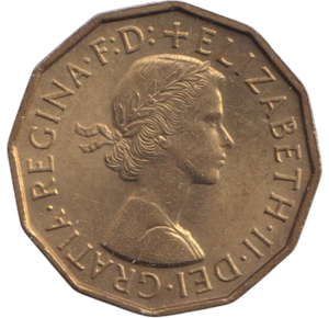 1957 THREEPENCE ( BU )