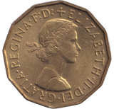 1957 THREEPENCE ( BU )