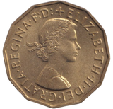 1955 THREEPENCE ( BU )