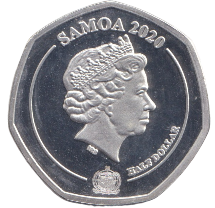 2020 SILVER PLATED HALF DOLLAR SAMOA