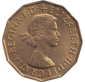 1954 THREEPENCE ( BU )