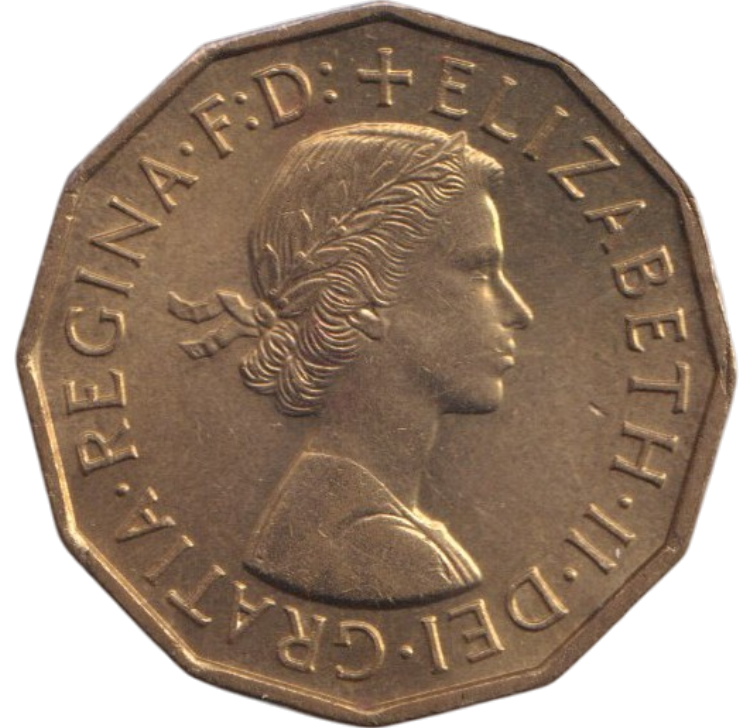 1956 THREEPENCE ( BU )