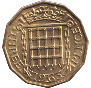1963 THREEPENCE ( BU )