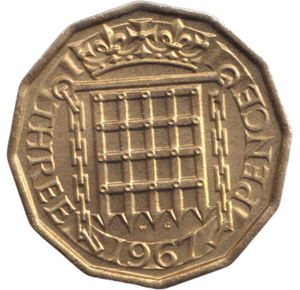1967 THREEPENCE ( BU )