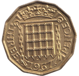 1967 THREEPENCE ( BU )