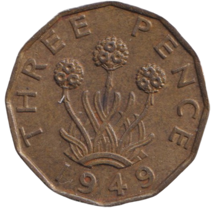 1949 THREEPENCE ( AUNC )