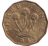 1943 THREEPENCE ( BU )