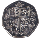 2021 COAT OF ARMS 50P BRITISH INDIAN OCEAN TERRITORY ( BU )