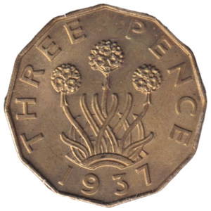 1937 THREEPENCE (AUNC)