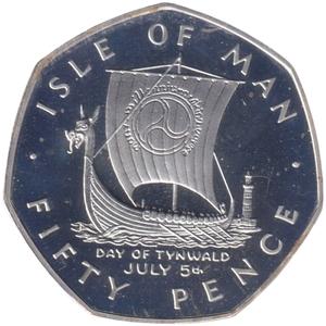 1979 SILVER PROOF 50P ISLE OF MAN