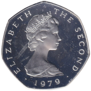 1979 SILVER PROOF 50P ISLE OF MAN