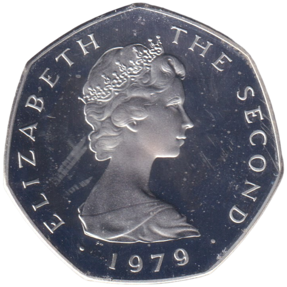 1979 SILVER PROOF 50P ISLE OF MAN