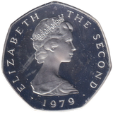 1979 SILVER PROOF 50P ISLE OF MAN