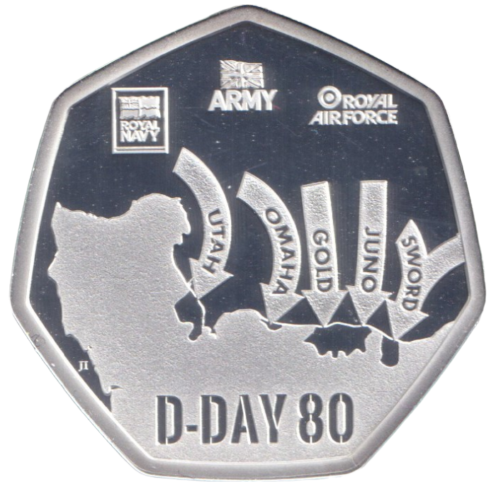 2024 SILVER PROOF ASCENSION ISLANDS D-DAY 80