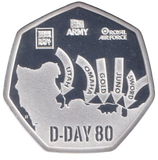 2024 SILVER PROOF ASCENSION ISLANDS D-DAY 80