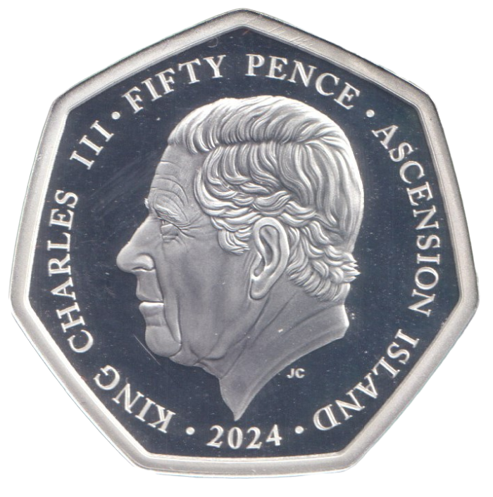 2024 SILVER PROOF ASCENSION ISLANDS D-DAY 80
