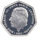 2024 SILVER PROOF ASCENSION ISLANDS D-DAY 80