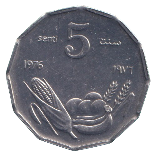 1976 SOMALIA 5 SENTI