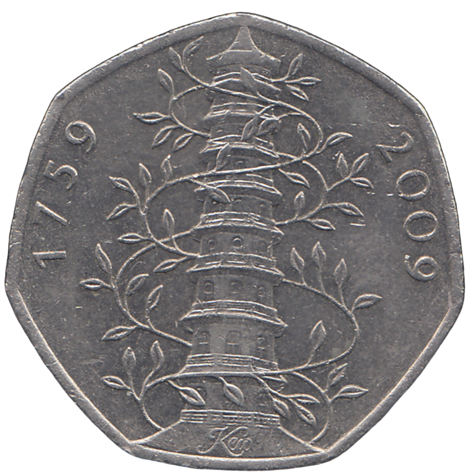 2009 50P KEW GARDENS CIRCULATED #REF 4