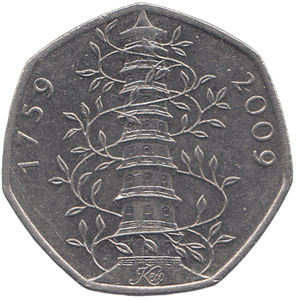 2009 50P KEW GARDENS CIRCULATED #REF 6