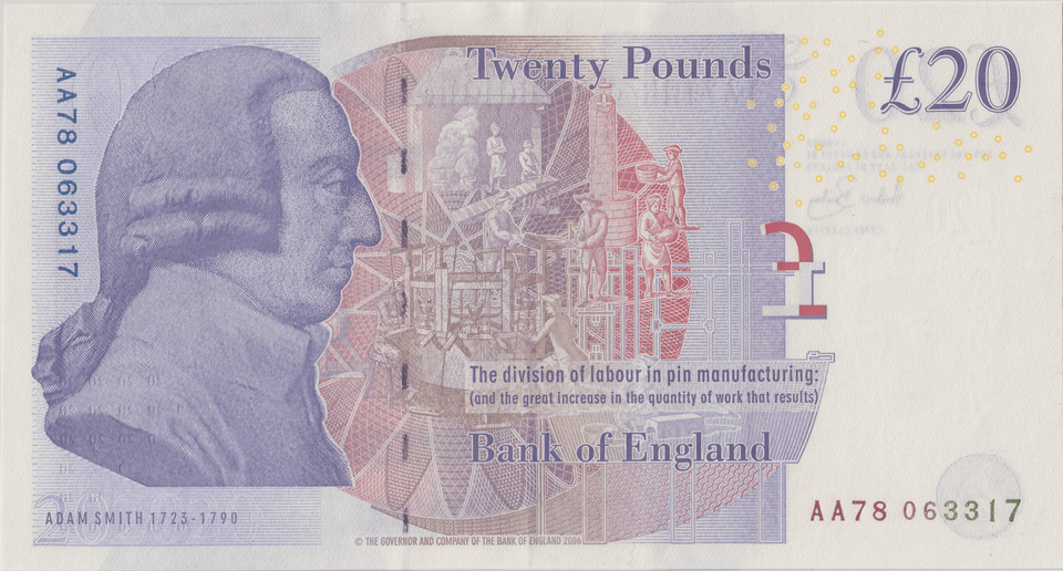 TWENTY POUNDS BANKNOTE BAILEY REF £20 - 35 - £20 BANKNOTES - Cambridgeshire Coins