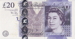 TWENTY POUNDS BANKNOTE BAILEY REF £20 - 41 - £20 BANKNOTES - Cambridgeshire Coins