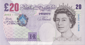TWENTY POUNDS BANKNOTE BAILEY REF £20 - 43 - £20 BANKNOTES - Cambridgeshire Coins