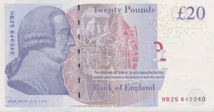 TWENTY POUNDS BANKNOTE BAILEY REF £20-50 ( UNC ) - £20 BANKNOTES - Cambridgeshire Coins
