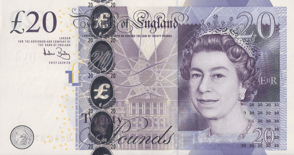 TWENTY POUNDS BANKNOTE BAILEY REF £20-53 ( UNC ) - £20 BANKNOTES - Cambridgeshire Coins