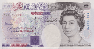 TWENTY POUNDS BANKNOTE GILL REF £20-20 ( AUNC ) - £20 BANKNOTES - Cambridgeshire Coins