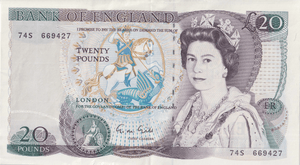 TWENTY POUNDS BANKNOTE GILL REF £20 - 38 - £20 BANKNOTES - Cambridgeshire Coins