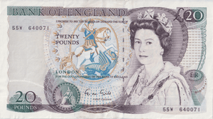 TWENTY POUNDS BANKNOTE GILL REF £20 - 39 - £20 BANKNOTES - Cambridgeshire Coins
