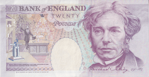 TWENTY POUNDS BANKNOTE KENTFIELD REF £20 - 45 - £20 BANKNOTES - Cambridgeshire Coins