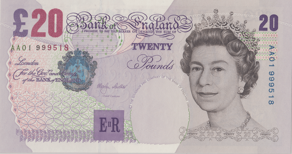 TWENTY POUNDS BANKNOTE LOWTHER REF £20 - 30 - £20 BANKNOTES - Cambridgeshire Coins