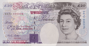 TWENTY POUNDS BANKNOTE LOWTHER REF £20-25 ( UNC ) - £20 BANKNOTES - Cambridgeshire Coins
