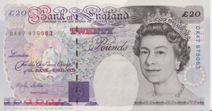 TWENTY POUNDS BANKNOTE LOWTHER REF £20-27 ( UNC ) - £20 BANKNOTES - Cambridgeshire Coins