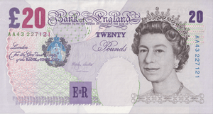 TWENTY POUNDS BANKNOTE LOWTHER REF £20 - 42 - £20 BANKNOTES - Cambridgeshire Coins