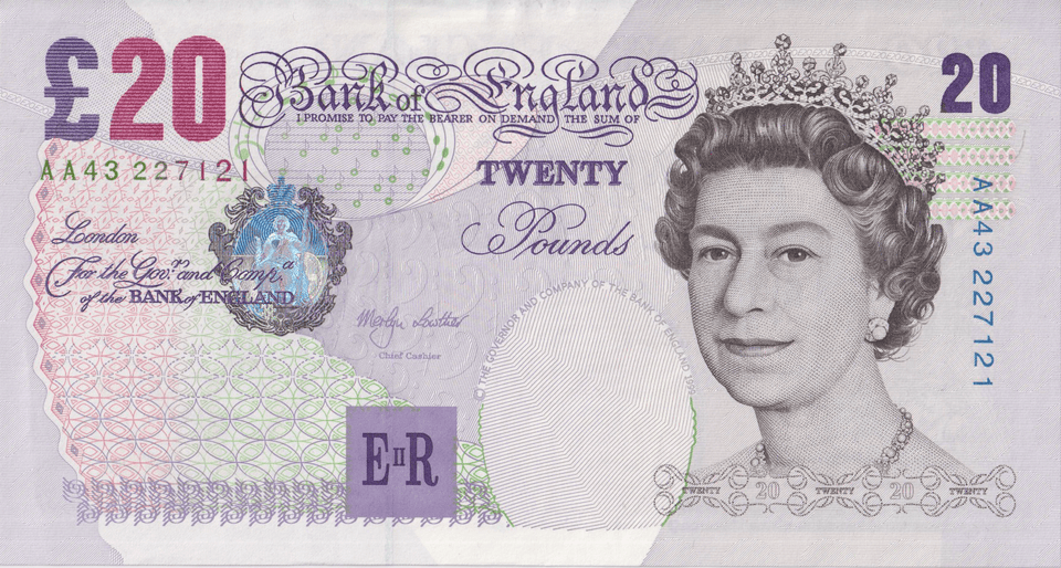 TWENTY POUNDS BANKNOTE LOWTHER REF £20 - 42 - £20 BANKNOTES - Cambridgeshire Coins