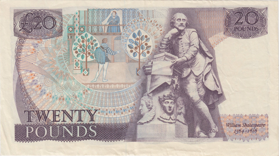 TWENTY POUNDS BANKNOTE SOMERSET REF £20 - 23 - £20 BANKNOTES - Cambridgeshire Coins