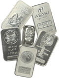 VARIOUS SILVER 999 ONE OUNCE SILVER BARS USA CANADA UK GERMANY SWISS LUCKY DIP - BULLION - Cambridgeshire Coins