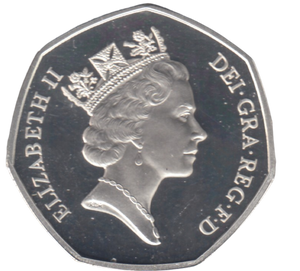 1992 SILVER PROOF 50P
