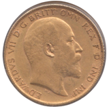 1910 GOLD HALF SOVEREIGN ( EF )