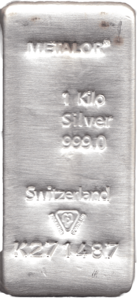 1 KILO SWITZERLAND SILVER METALOR BAR 999.0 SILVER BULLION - SILVER BARS - Cambridgeshire Coins