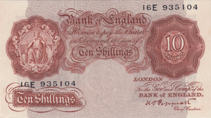 10 SHILLINGS BANKNOTE PEPPIATT REF SHILL-36 - 10 Shillings Banknotes - Cambridgeshire Coins