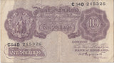10 SHILLINGS BANKNOTE PEPPIATT REF SHILL-39 - 10 Shillings Banknotes - Cambridgeshire Coins