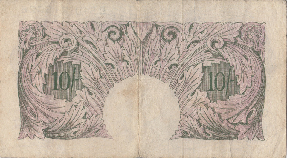10 SHILLINGS BANKNOTE PEPPIATT REF SHILL-39 - 10 Shillings Banknotes - Cambridgeshire Coins