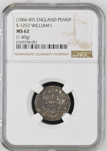 1066-87 ENGLAND S-1257 WILLIAM I PENNY ( NGC ) MS 62 - NGC SILVER COINS - Cambridgeshire Coins