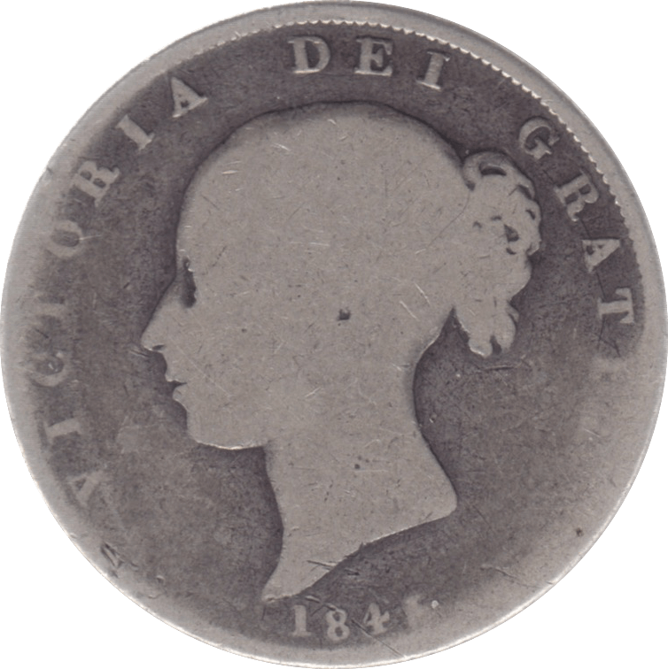 1845 HALFCROWN ( POOR ) REF 1 - Halfcrown - Cambridgeshire Coins